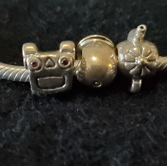 Pandora Silver Bracelet. 7.9" snake chain. - Picture 10 of 15